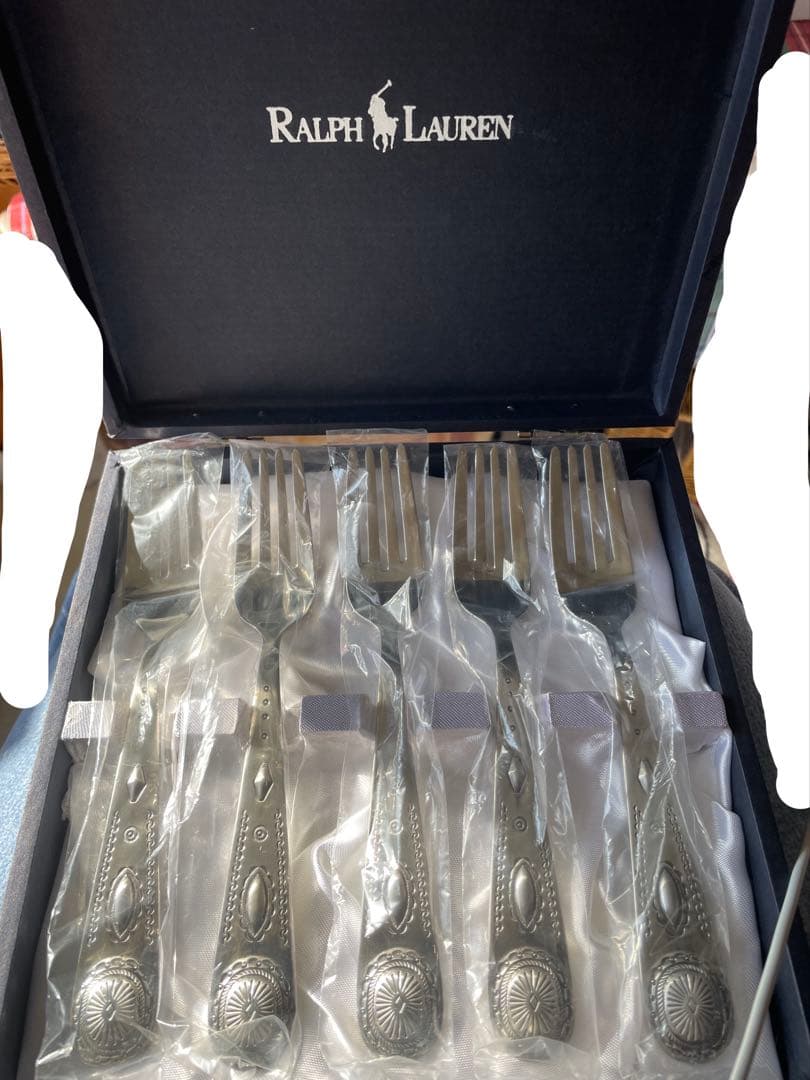 新品未使用✳︎ラルフローレンホーム✳︎ナバホ✳︎コンチョ✳︎箱入り✳︎フォーク５本セット