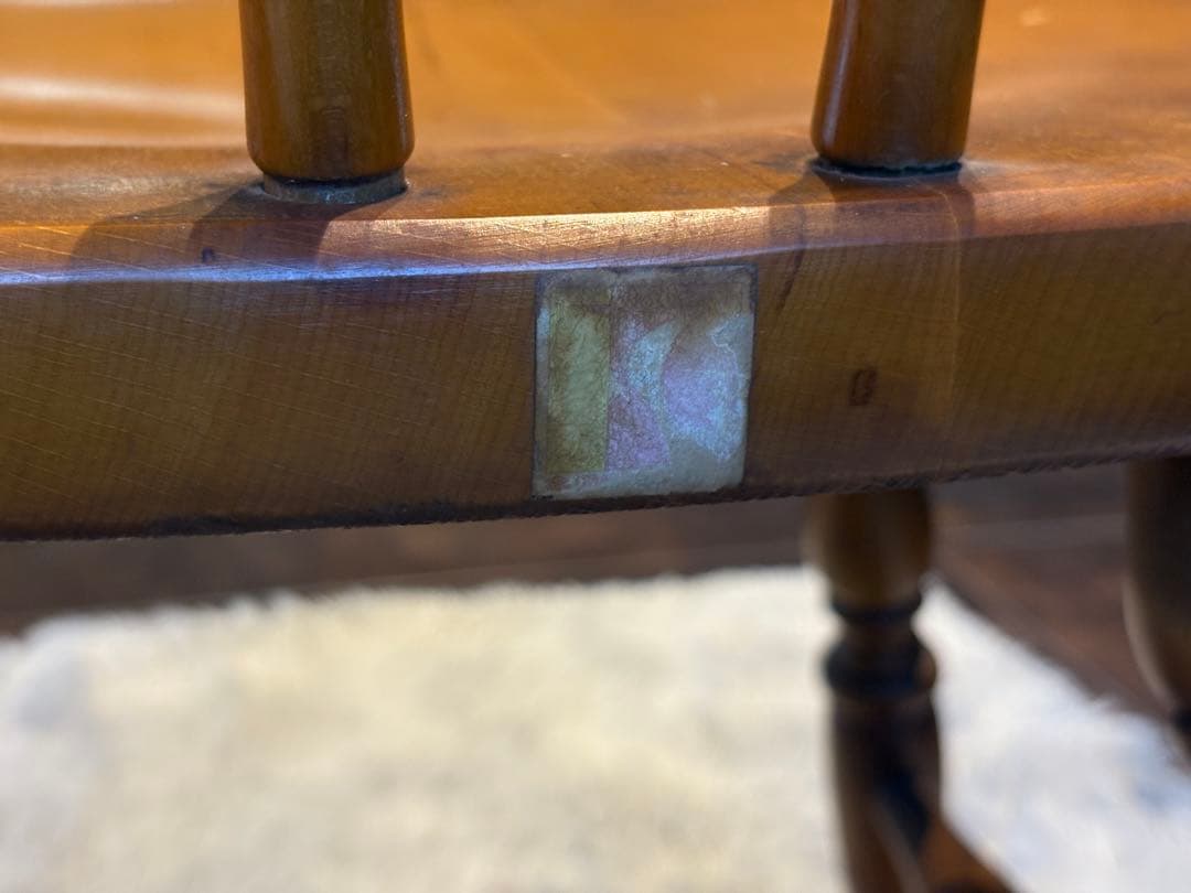 ①飛騨産業　キツツキマーク　ウィンザーチェア　スポークチェア　ヴィンテージ　nz