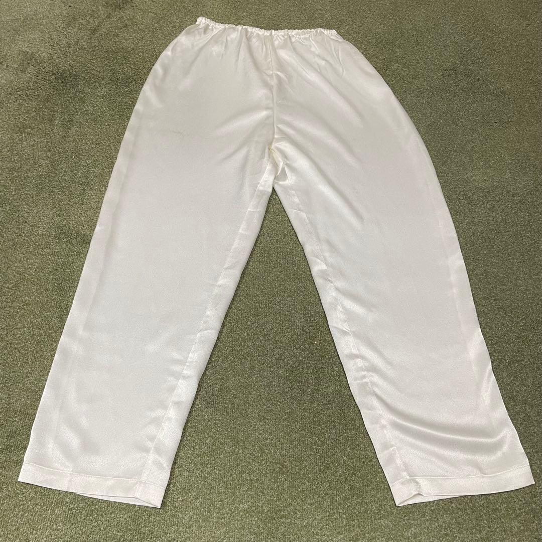 Christian Dior サテンパジャマ Mサイズ アイボリー