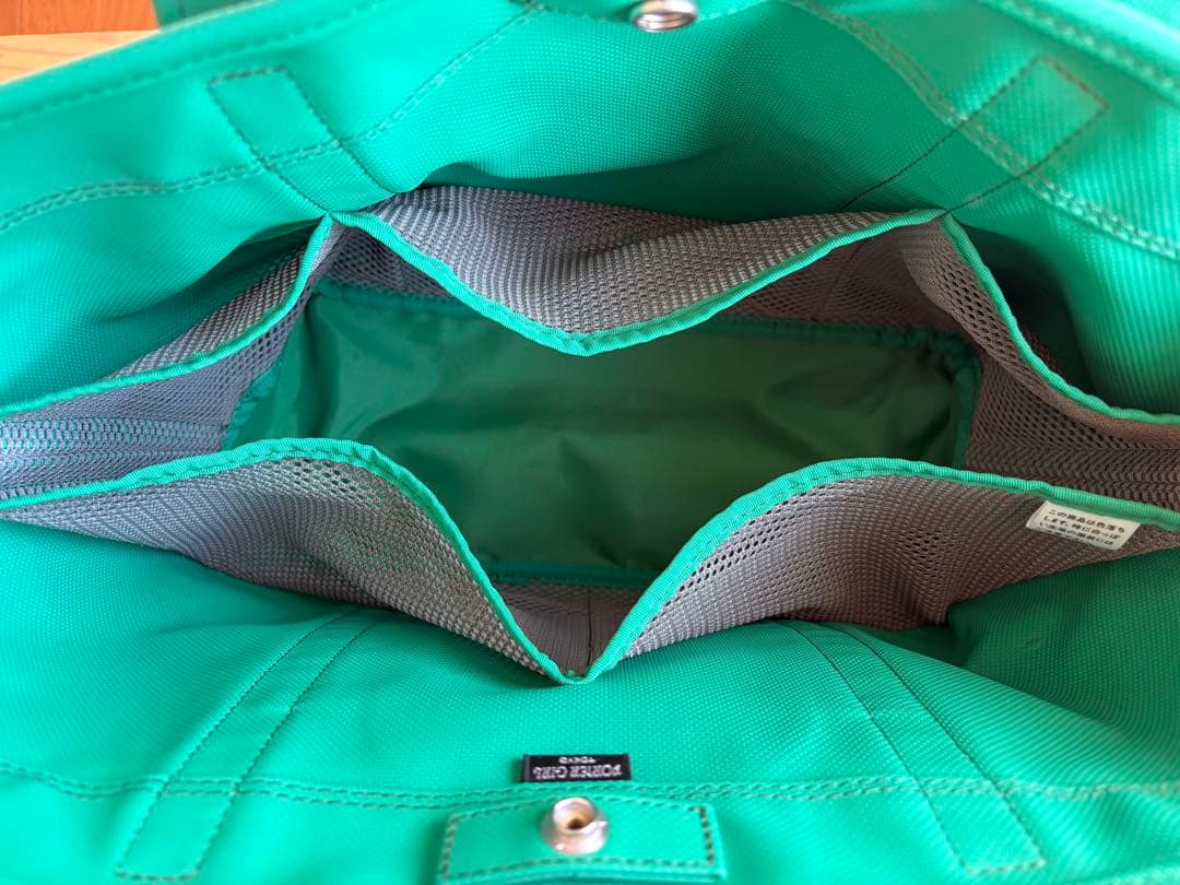 PORTER GIRL ボーイフレンドトート ネイビー×グリーン