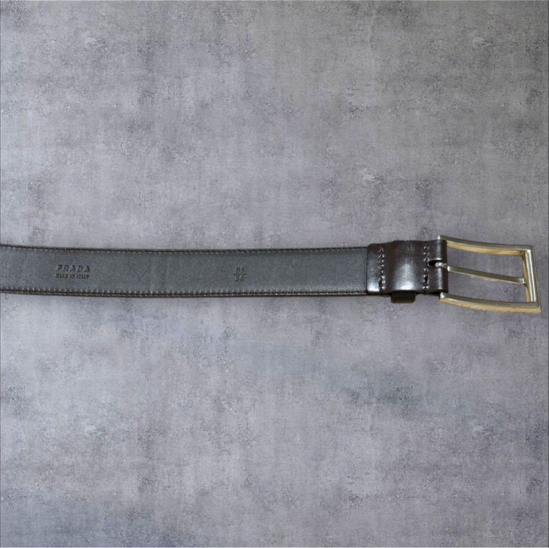 PRADA プラダ ベルト レザー ダークブラウン