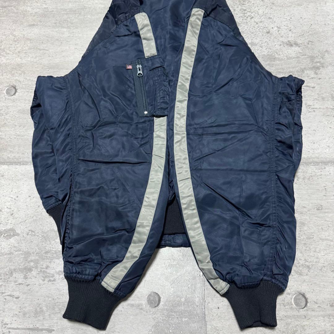90s POLO JEANS フライトジャケット ネイビー ma-1 アメカジ