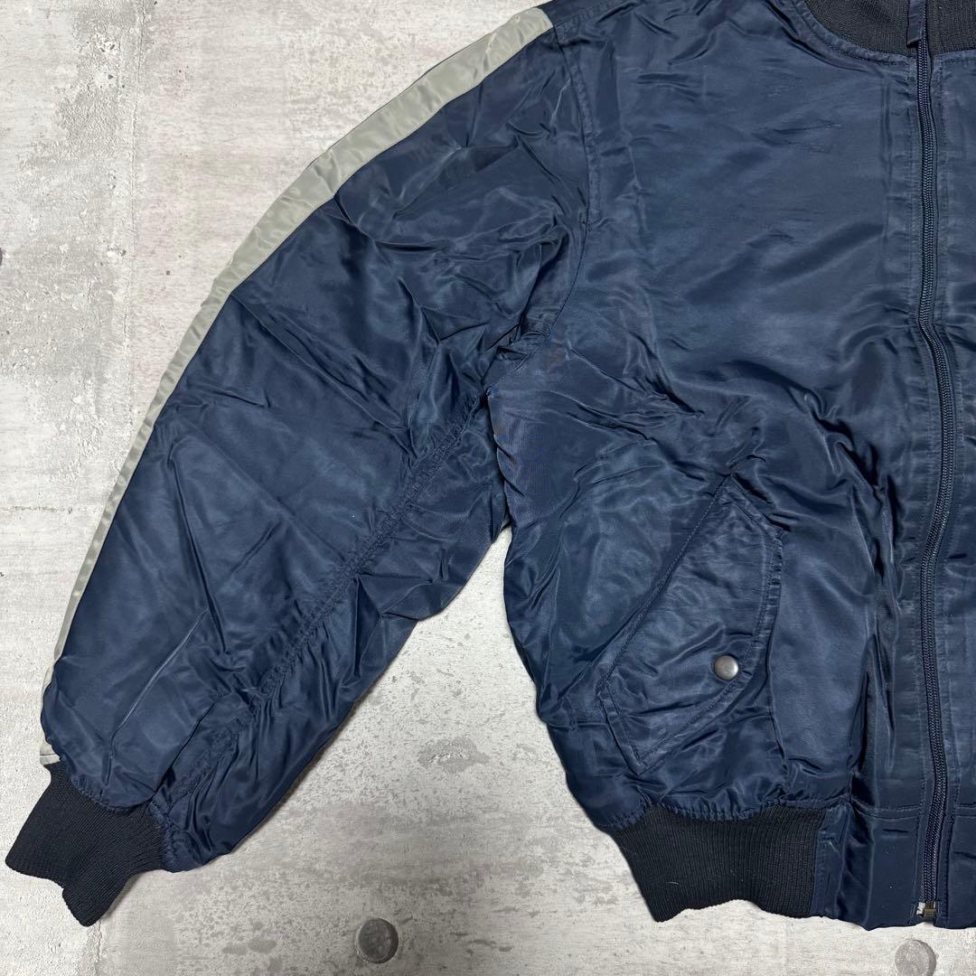 90s POLO JEANS フライトジャケット ネイビー ma-1 アメカジ