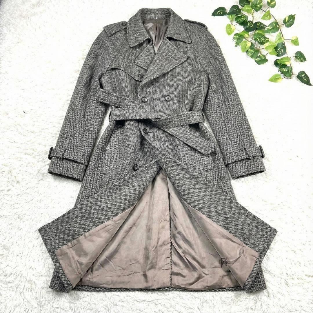 ポール＆ジョー ヴィンテージ ヘリンボーン ウール トレンチコート 52 XL