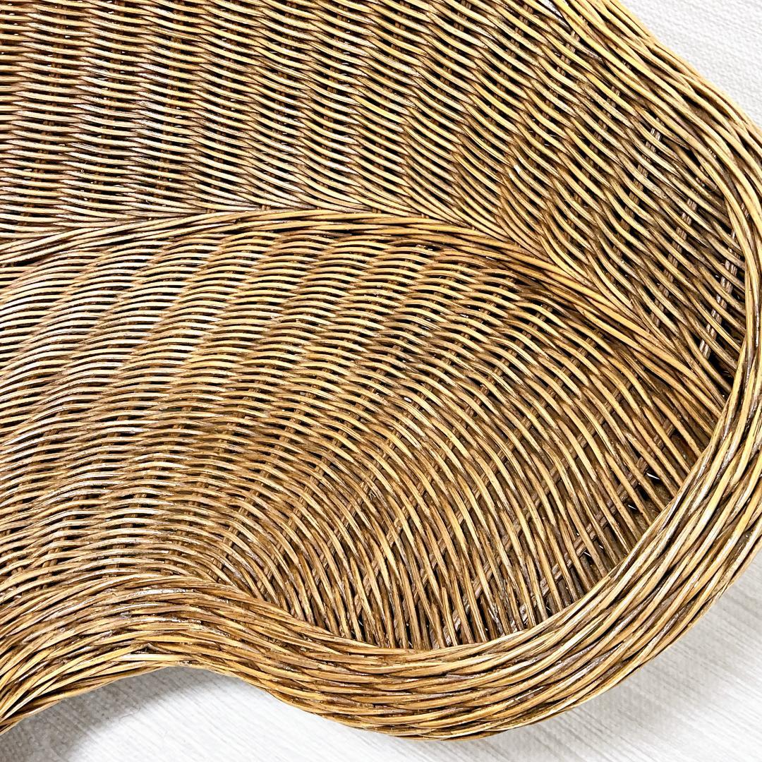 【良品✨送料無料】天然素材 ラタン（籐）瞑想座椅子 あぐらチェア ヨガ座椅子