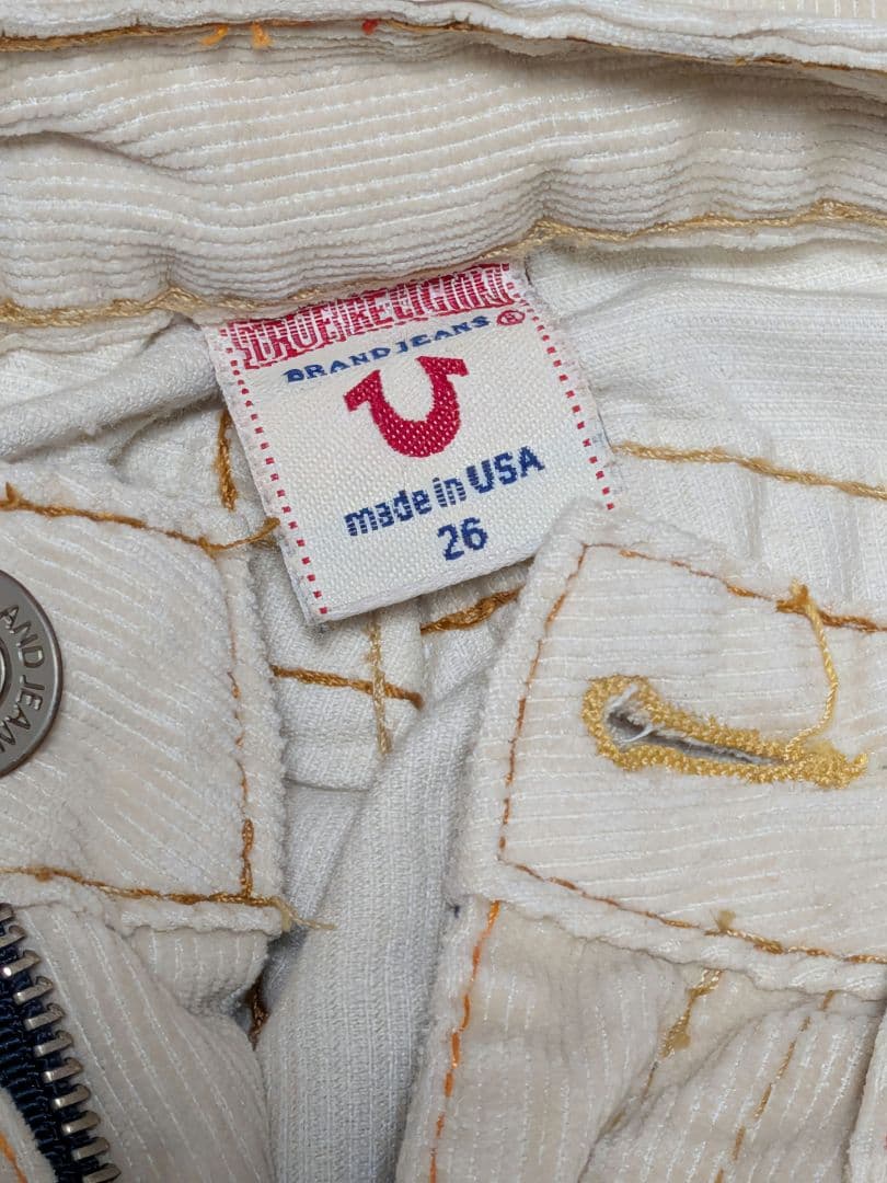 TRUE RELIGION コーデュロイ　ブーツカット　トゥルーレリジョン