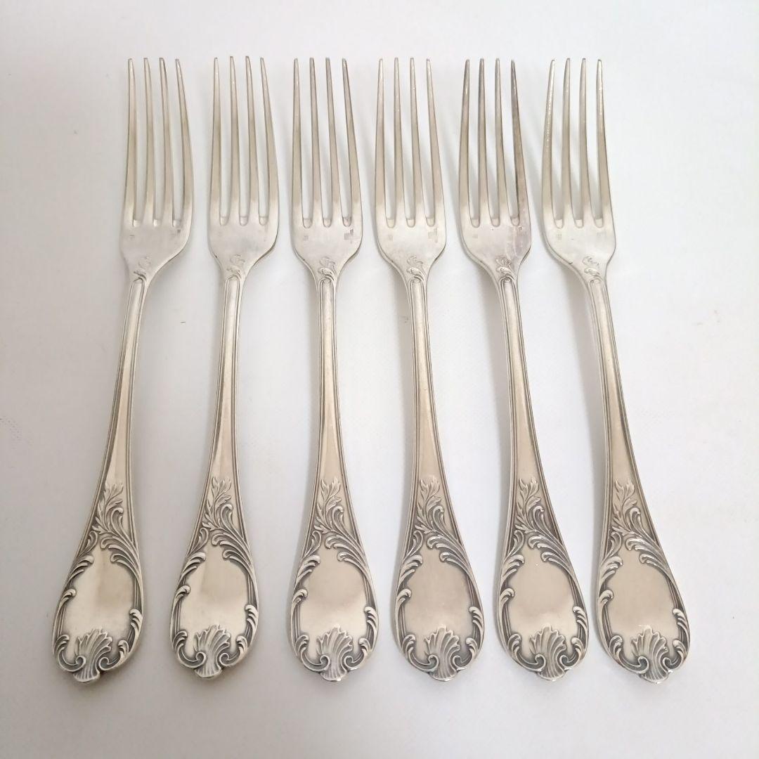 クリストフル CHRISTOFLE テーブルフォーク 6本 マルリー Marly