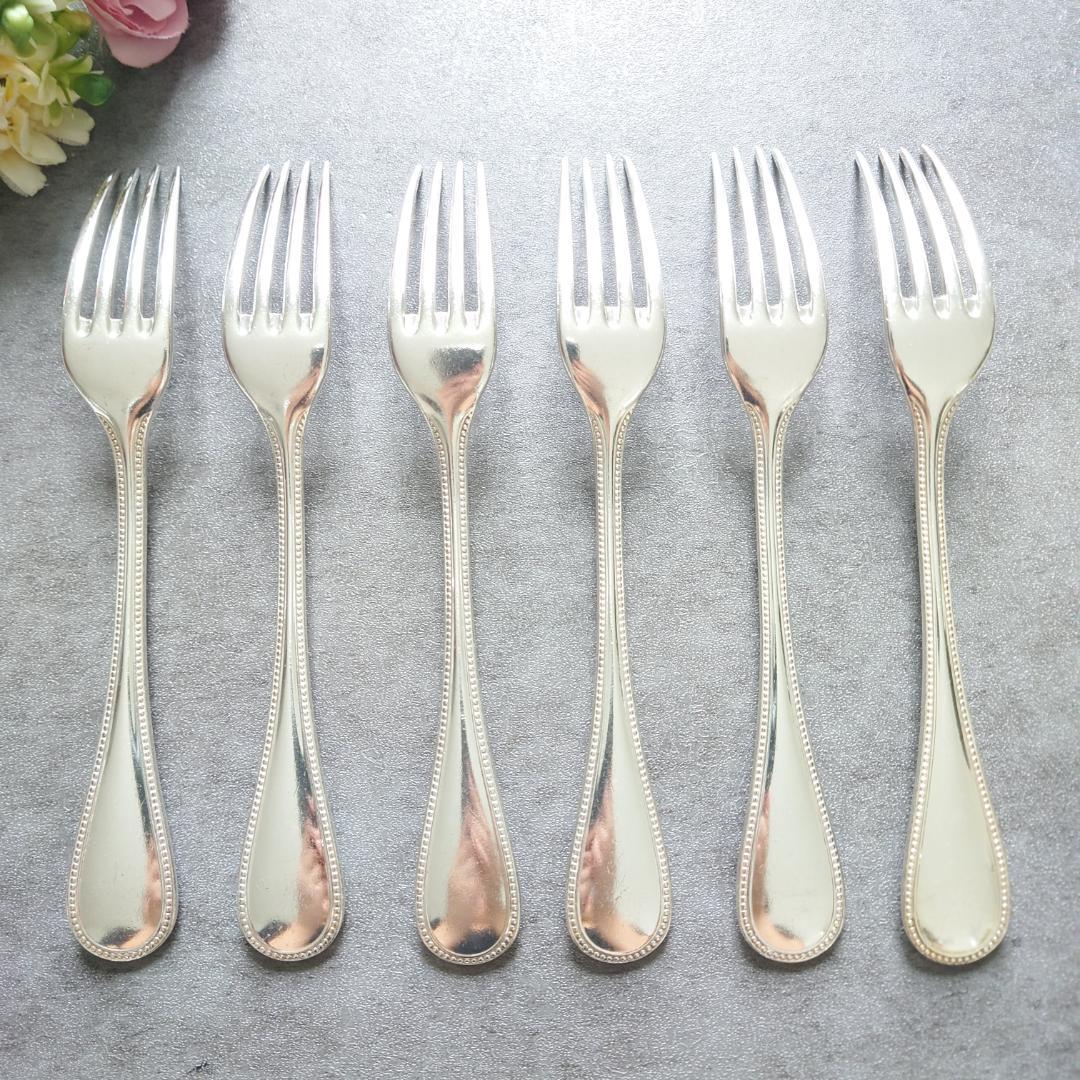 希少 クリストフル パール デザートフォーク 6点