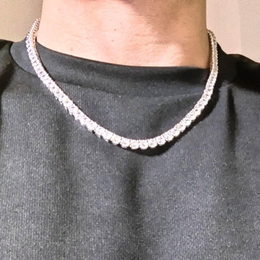 最高級品質　モアサナイトダイヤ　シルバー　ネックレス　シンプル　アクセサリー
