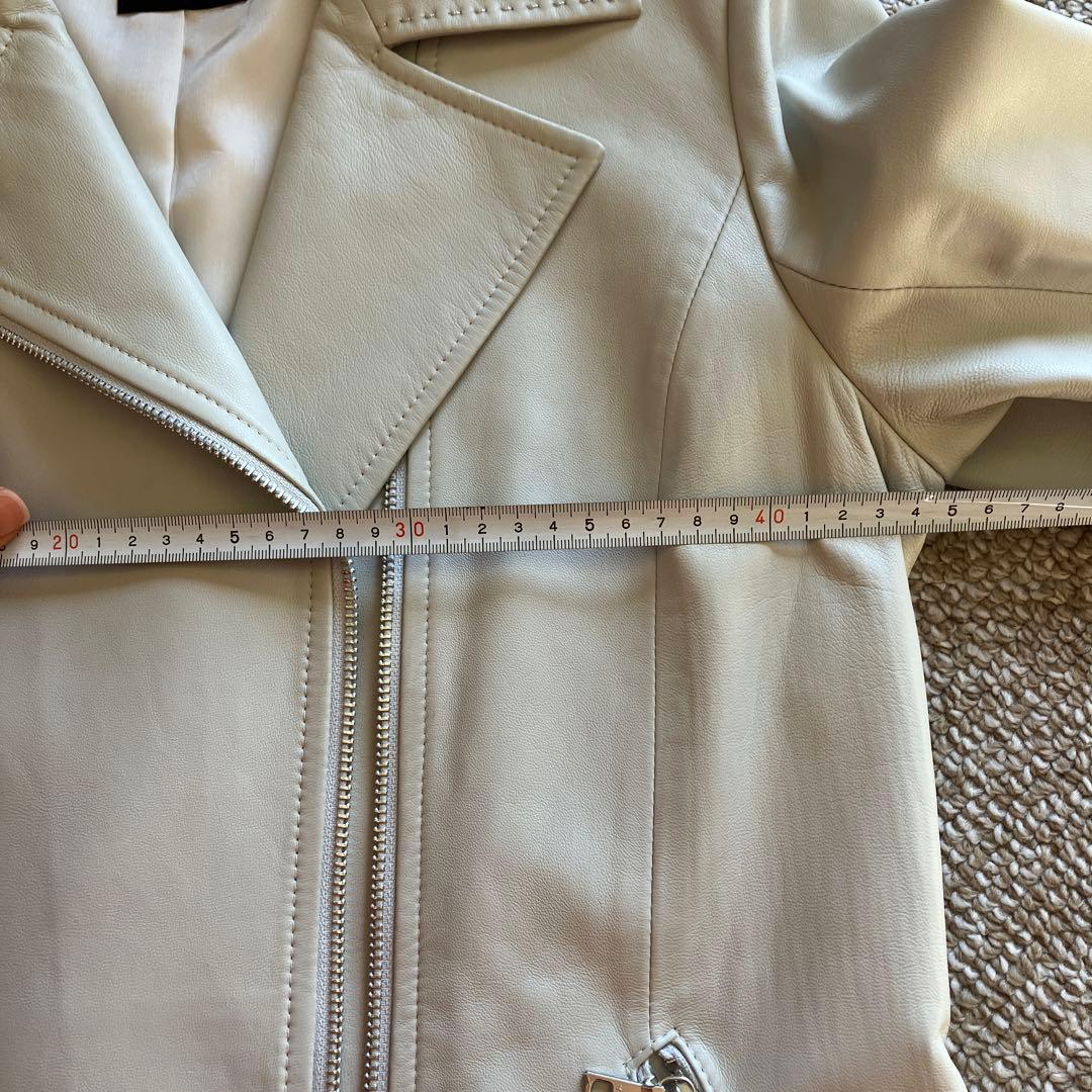DAMA collection ライダースジャケット ライトベージュ　羊革