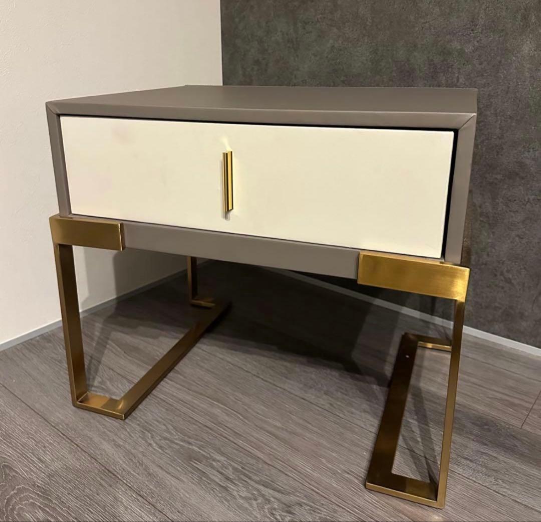 モダン グレー サイドテーブル