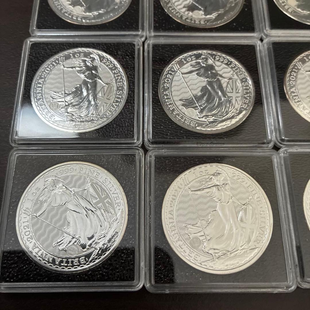 2021年　イギリス　ブリタニア銀貨 1オンス　10枚セット　ブリタニア