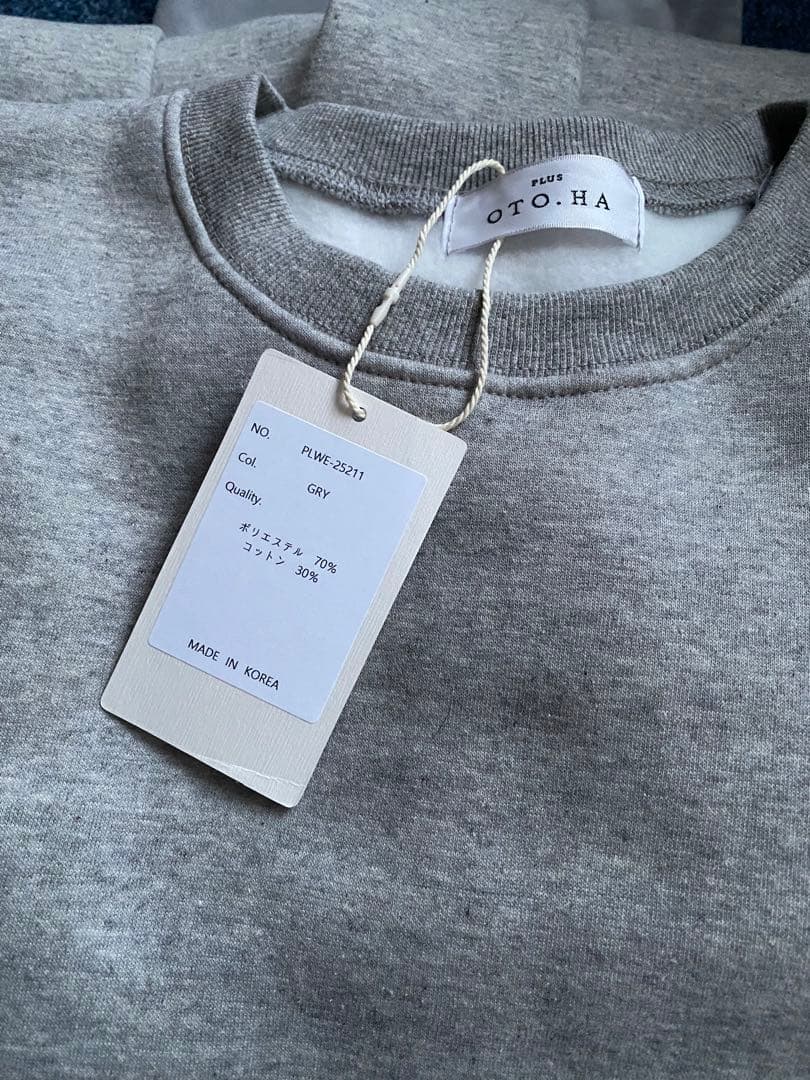 PLUS OTO.HA グレー ティアードスウェットワンピース 新品未使用品