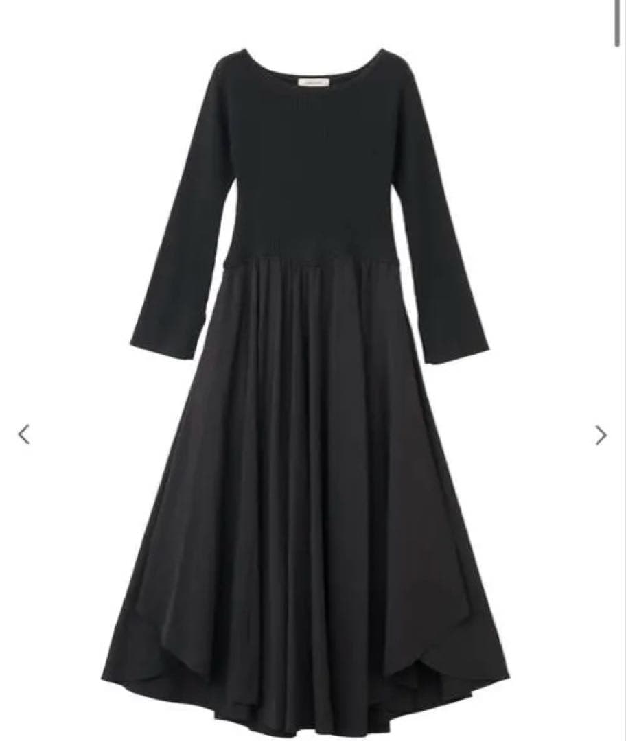 COCO DEAL ペタルヘムスカートドッキングニットワンピース