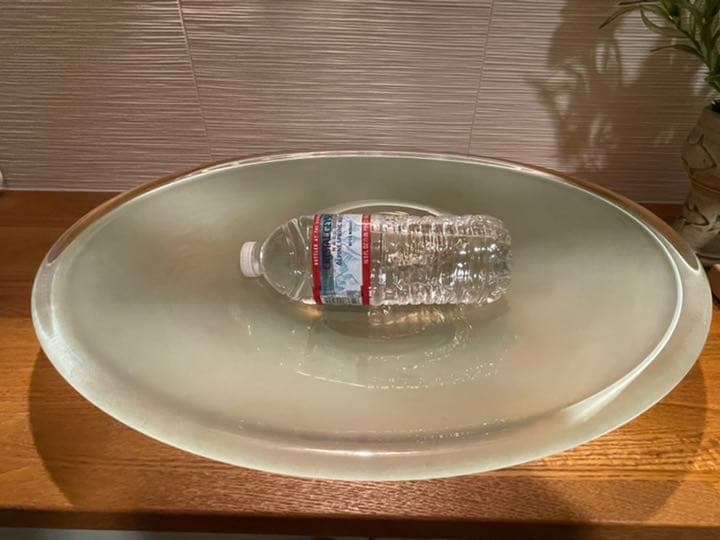 展示品 オーバル 大皿 磨りガラス インテリア ガラス ガラスの器