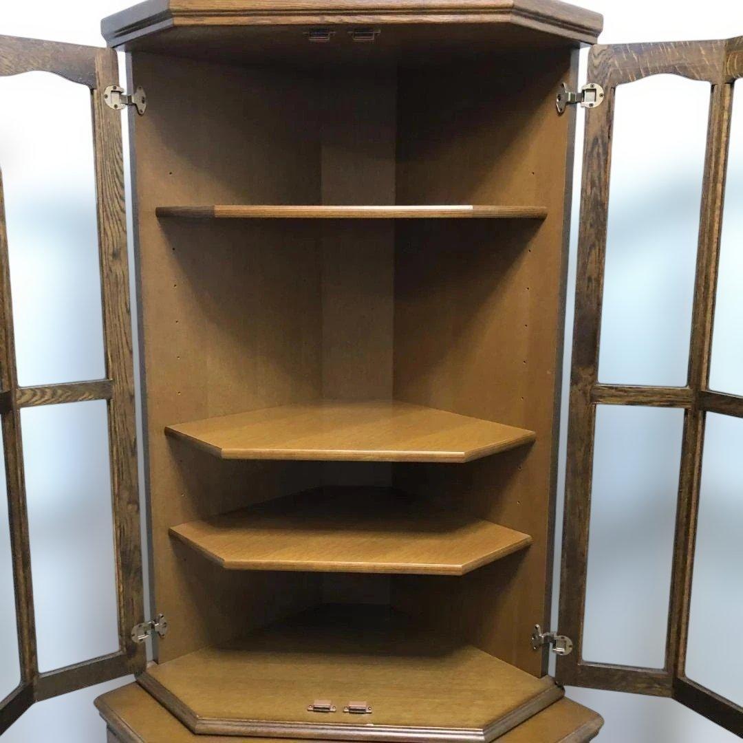 【送料無料】池太木工 シャネル コーナー飾棚 ガラスキャビネット 250720-