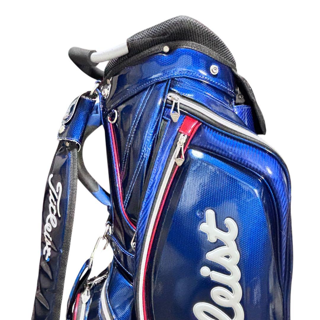 タイトリスト スタンド キャディバッグ 9型 エナメル ブルー