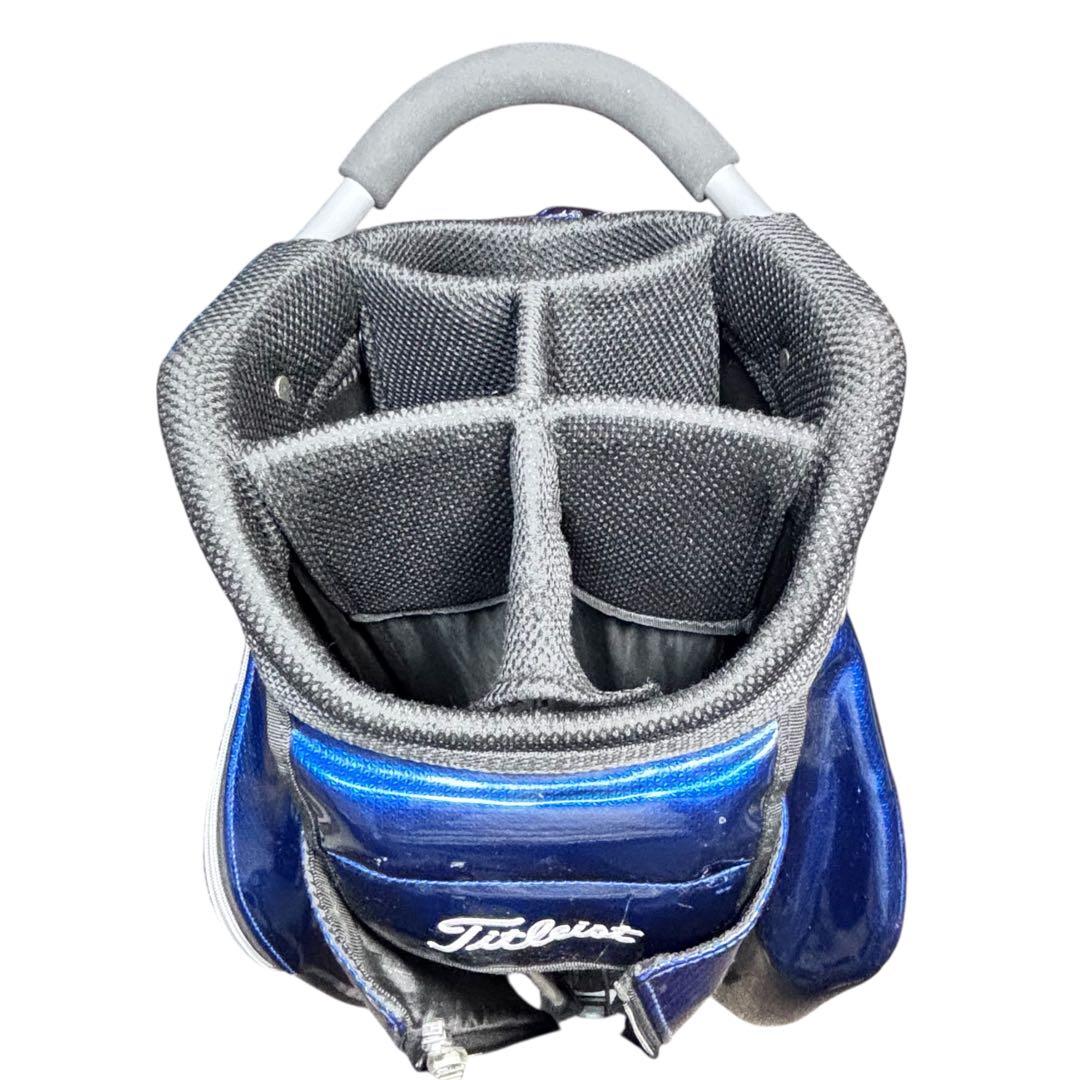 タイトリスト スタンド キャディバッグ 9型 エナメル ブルー