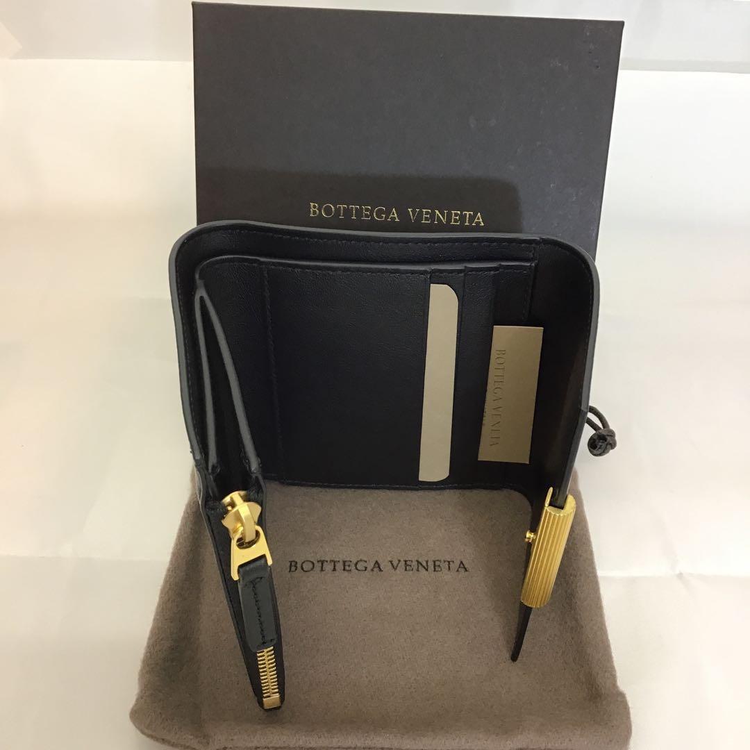 ❣️未使用❣️BOTTEGA VENETAボッテガヴェネタレザー三つ折り財布ブラック