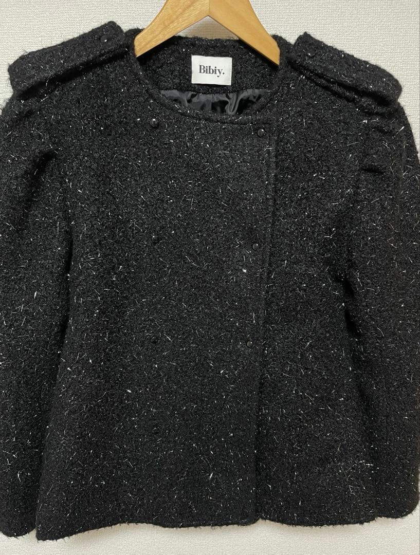 bibiy MEGAN LAME JACKET ブラック ラメ　ジャケット