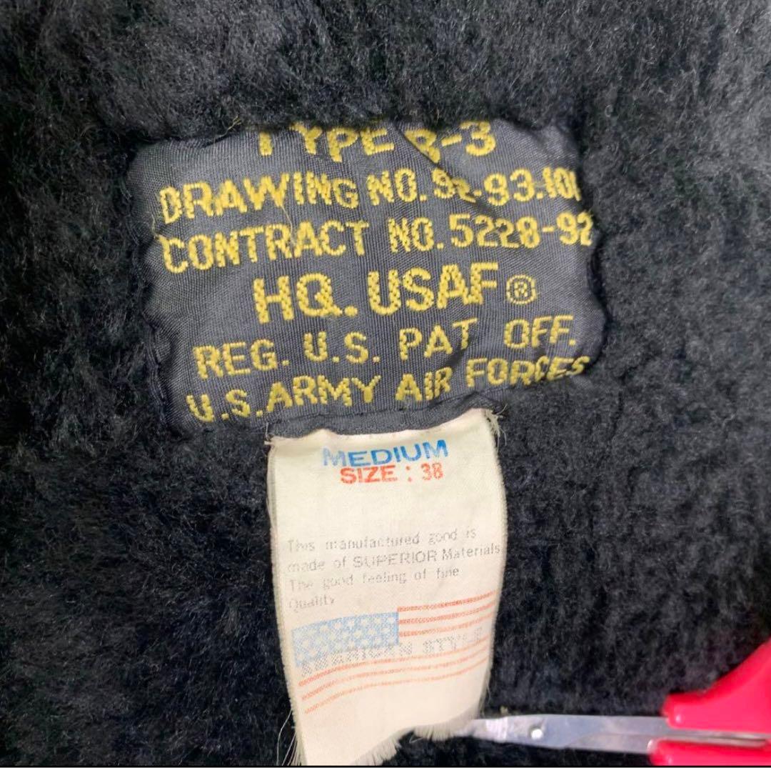 《激レア》B-3 ムートンジャケット ブラック メンズ ボンバー 羊革 M