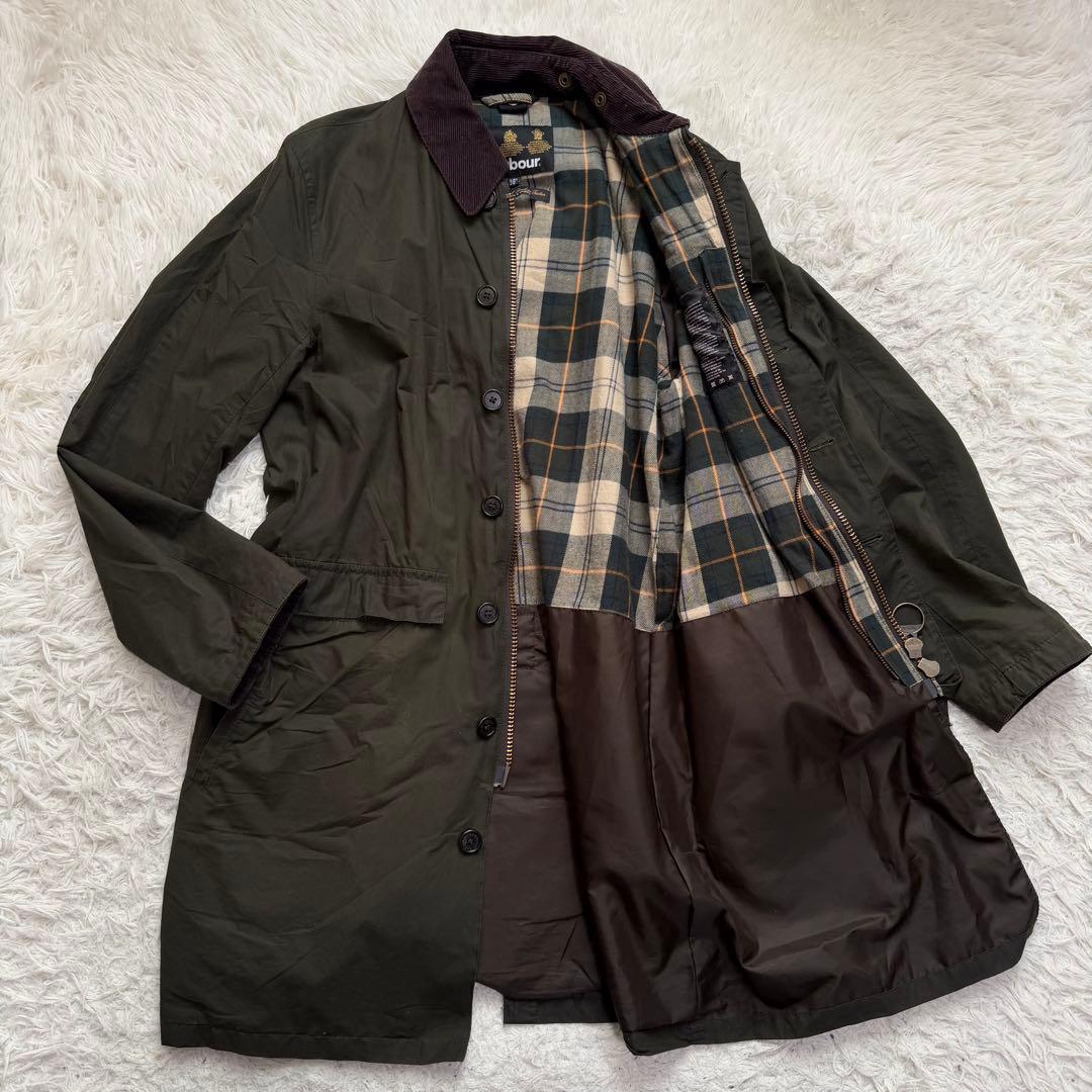 美品　バブアー　スリムバーレー　ワックスコート　ハンティングジャケット　カーキ
