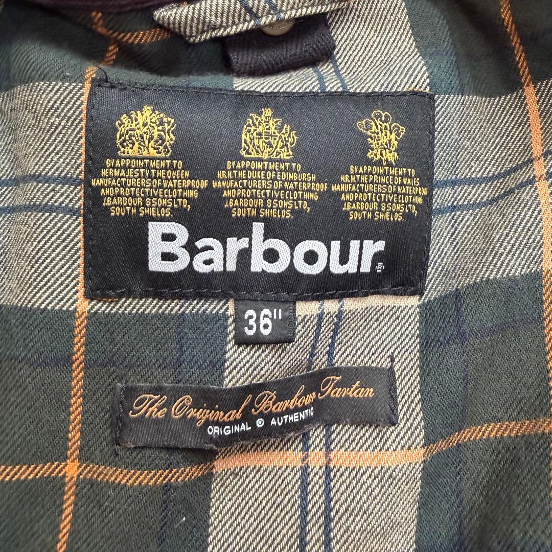 美品　バブアー　スリムバーレー　ワックスコート　ハンティングジャケット　カーキ