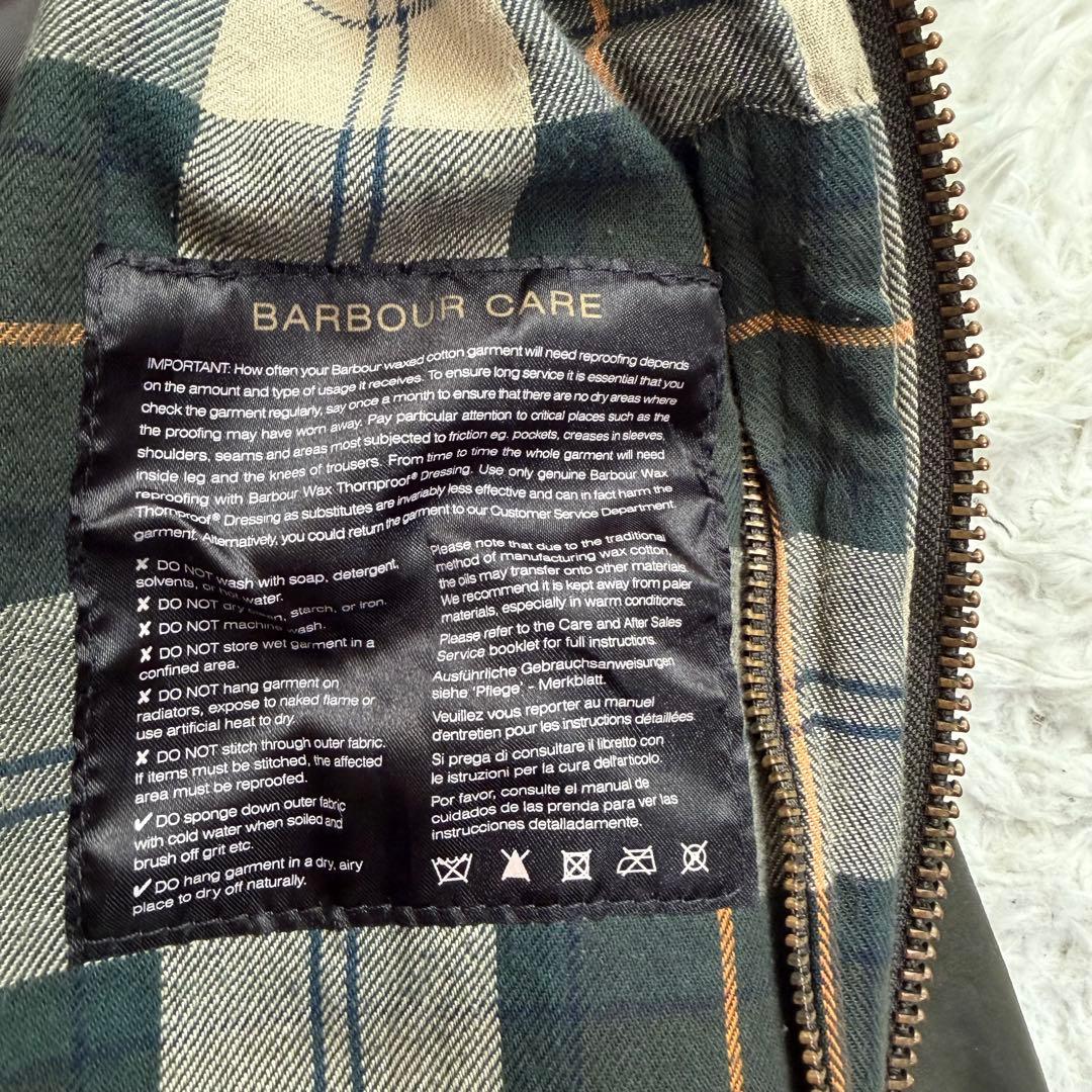 美品　バブアー　スリムバーレー　ワックスコート　ハンティングジャケット　カーキ