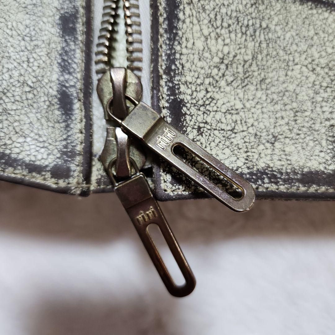 galaabenD　ガラアーベント　クラッシュ加工ダブルライダースジャケット　M