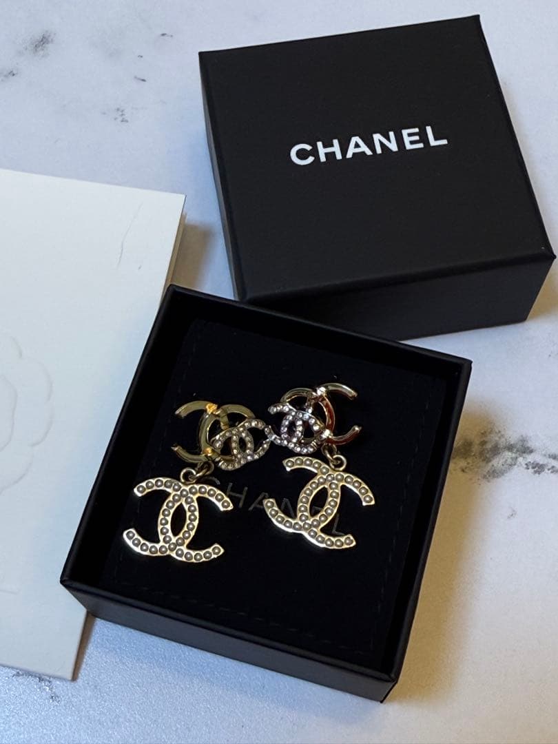 【正規品】シャネル　CHANEL ゴールド ロゴピアス ココマーク