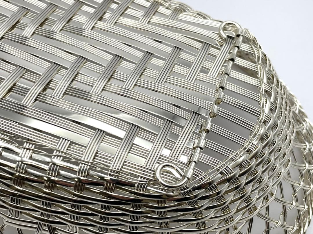 【S】銀座和光 WAKO 銀仕上げ 手編み トレイ 3点セット