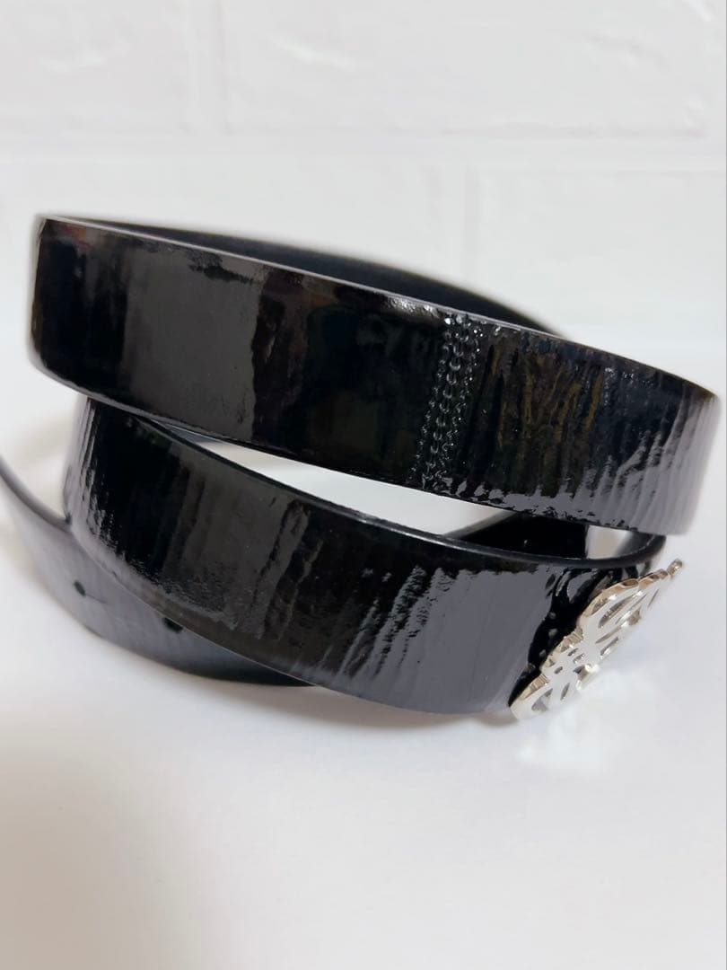 ロエベ　LOEWE ベルト　アナグラム　黒　ブラック