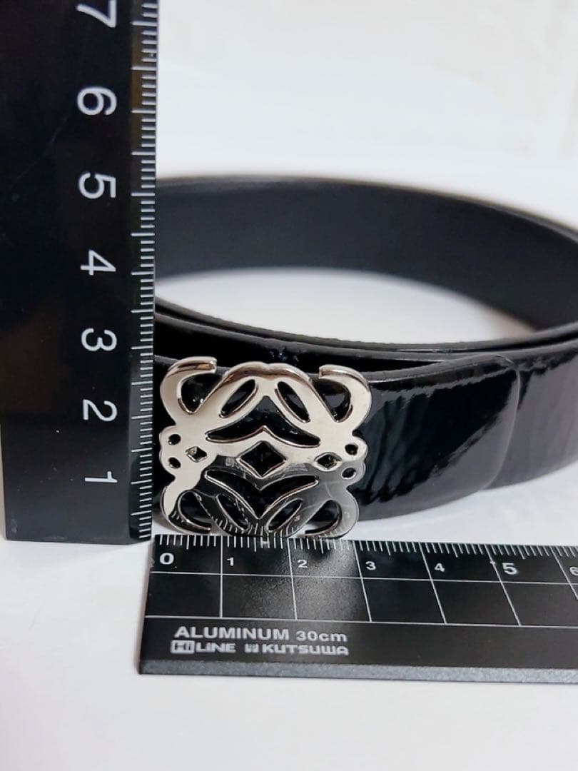 ロエベ　LOEWE ベルト　アナグラム　黒　ブラック