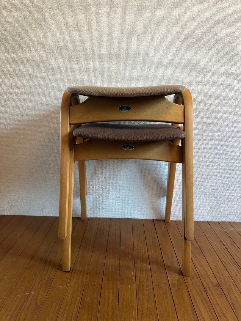 ★期間限定SALE★秋田木工No.202スツール/張地A-11/木製チェア