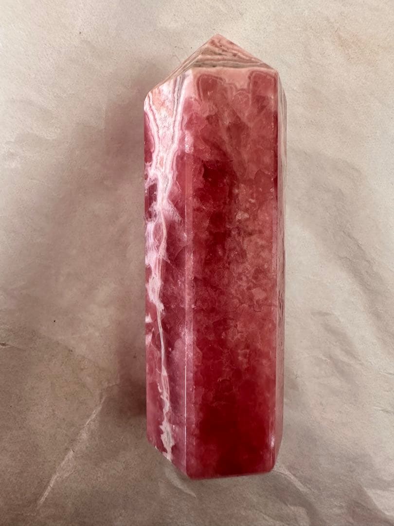 高品質　インカローズ　ロードクロサイト　タワー　六角柱