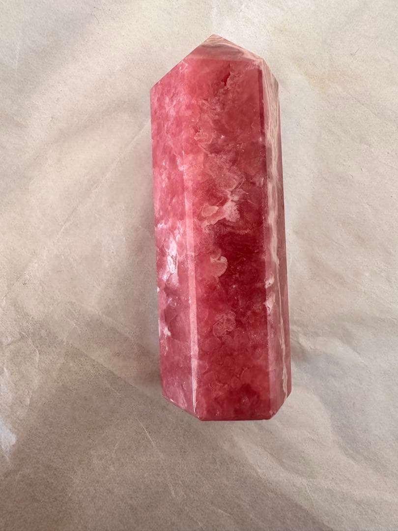 高品質　インカローズ　ロードクロサイト　タワー　六角柱