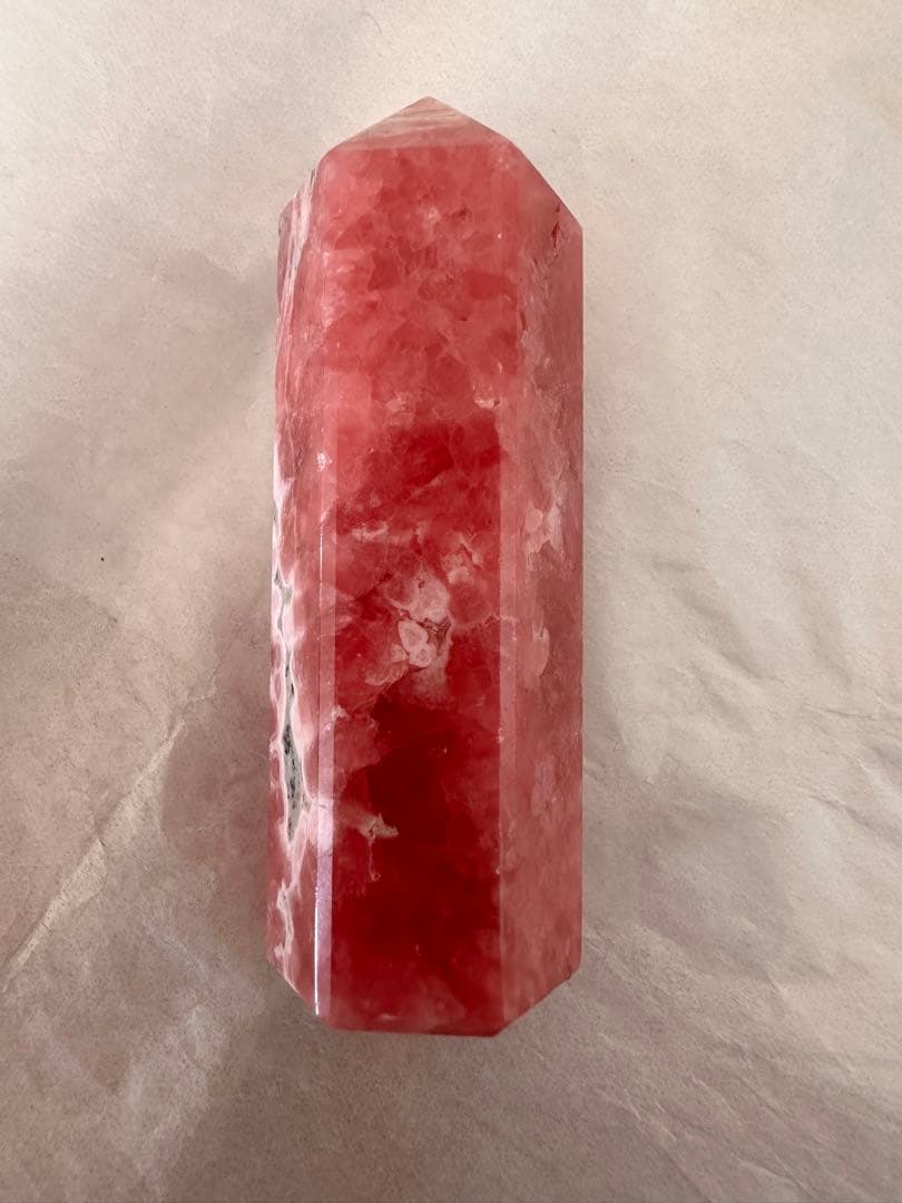 高品質　インカローズ　ロードクロサイト　タワー　六角柱