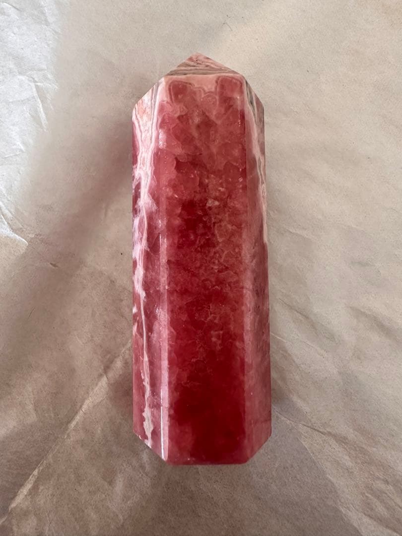 高品質　インカローズ　ロードクロサイト　タワー　六角柱