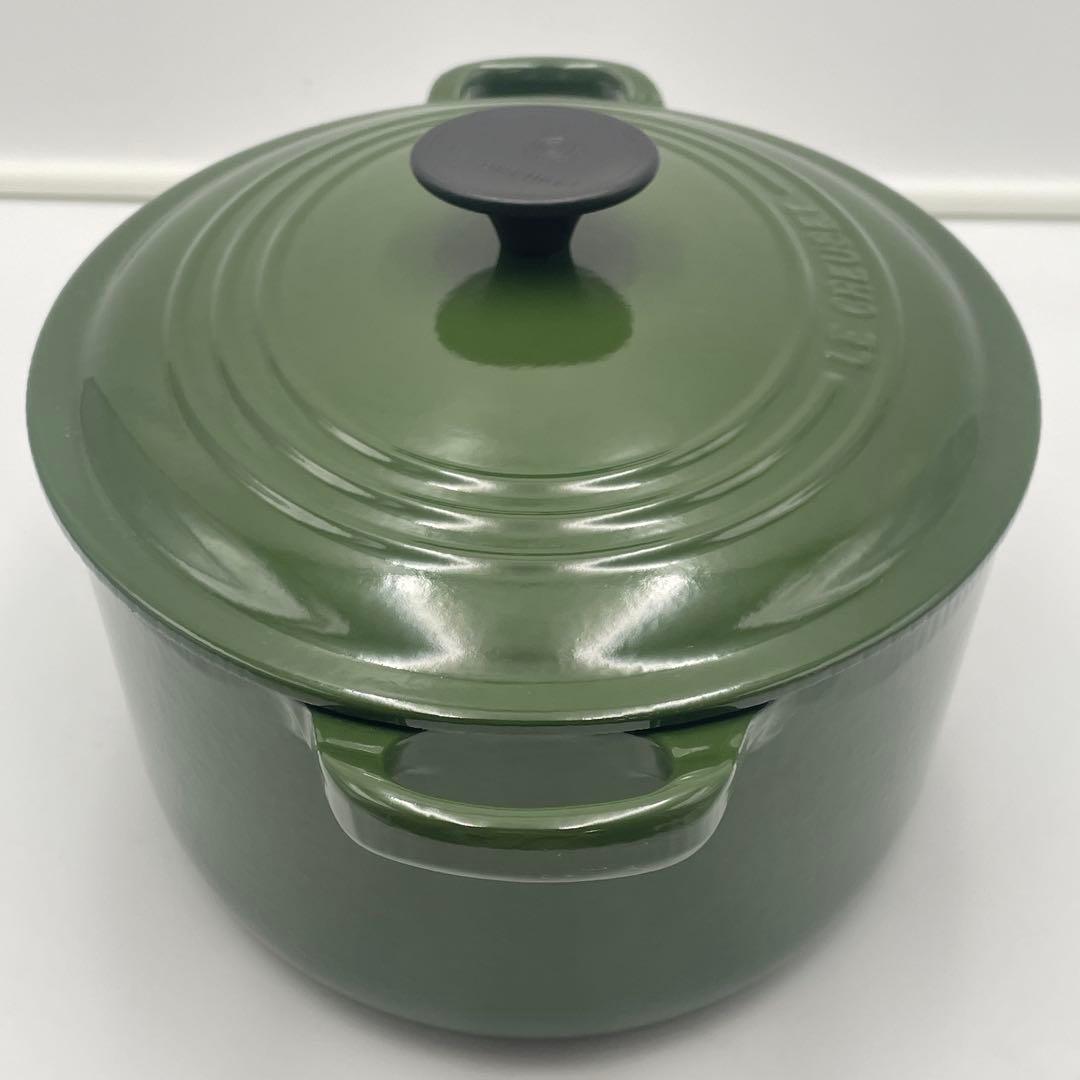 希少廃盤色・美品　ル・クルーゼ ココットオーバル 27cm モスグリーン