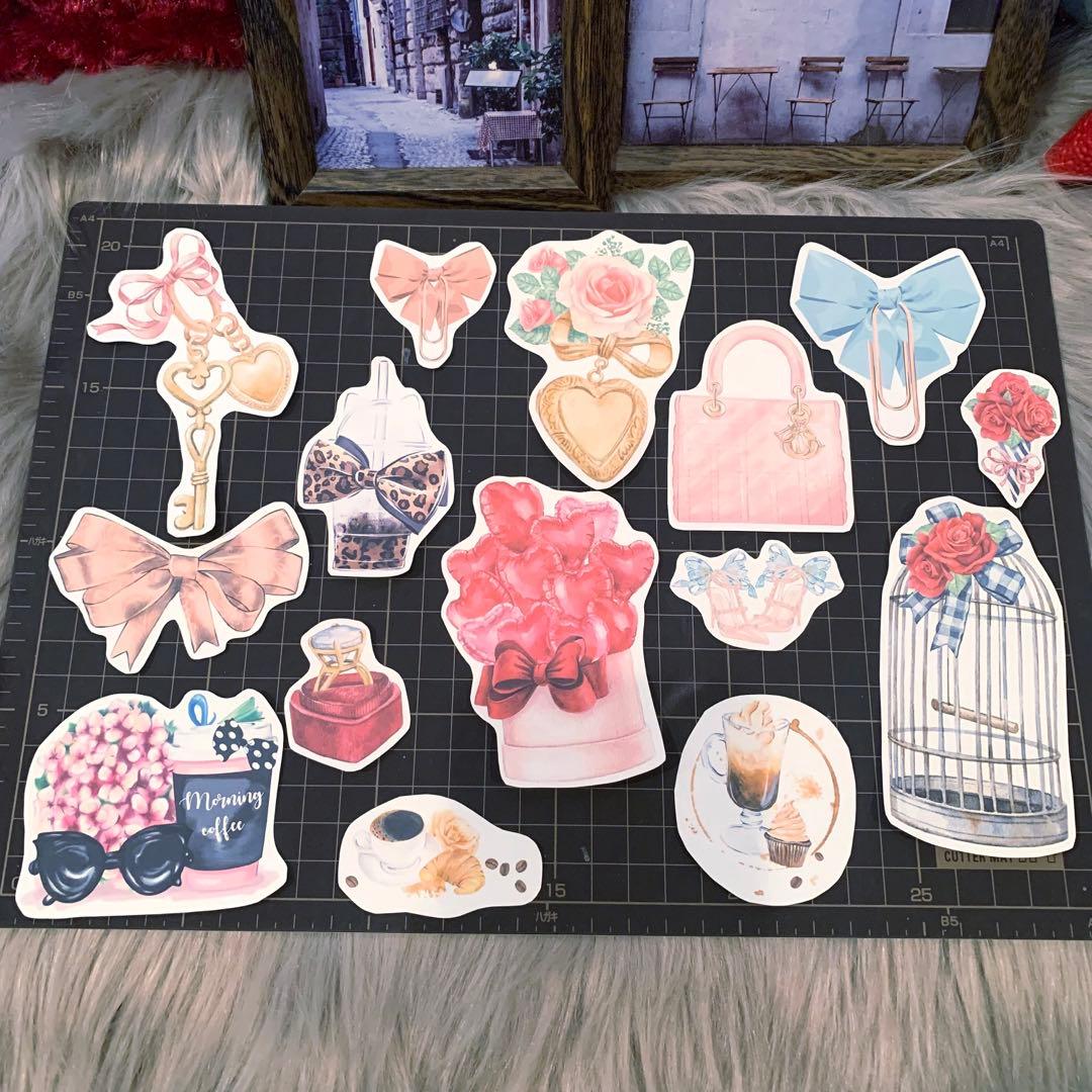 ▶︎maniatelier/カット済み女の子＆装飾シールMIX D