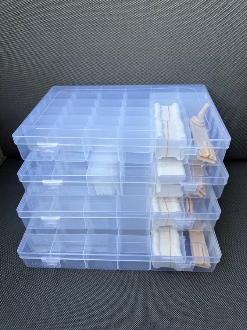 【刺繍整理セット】収納ケース4個＋ボビン800枚＋糸巻き器4個｜刺繍糸整理収納