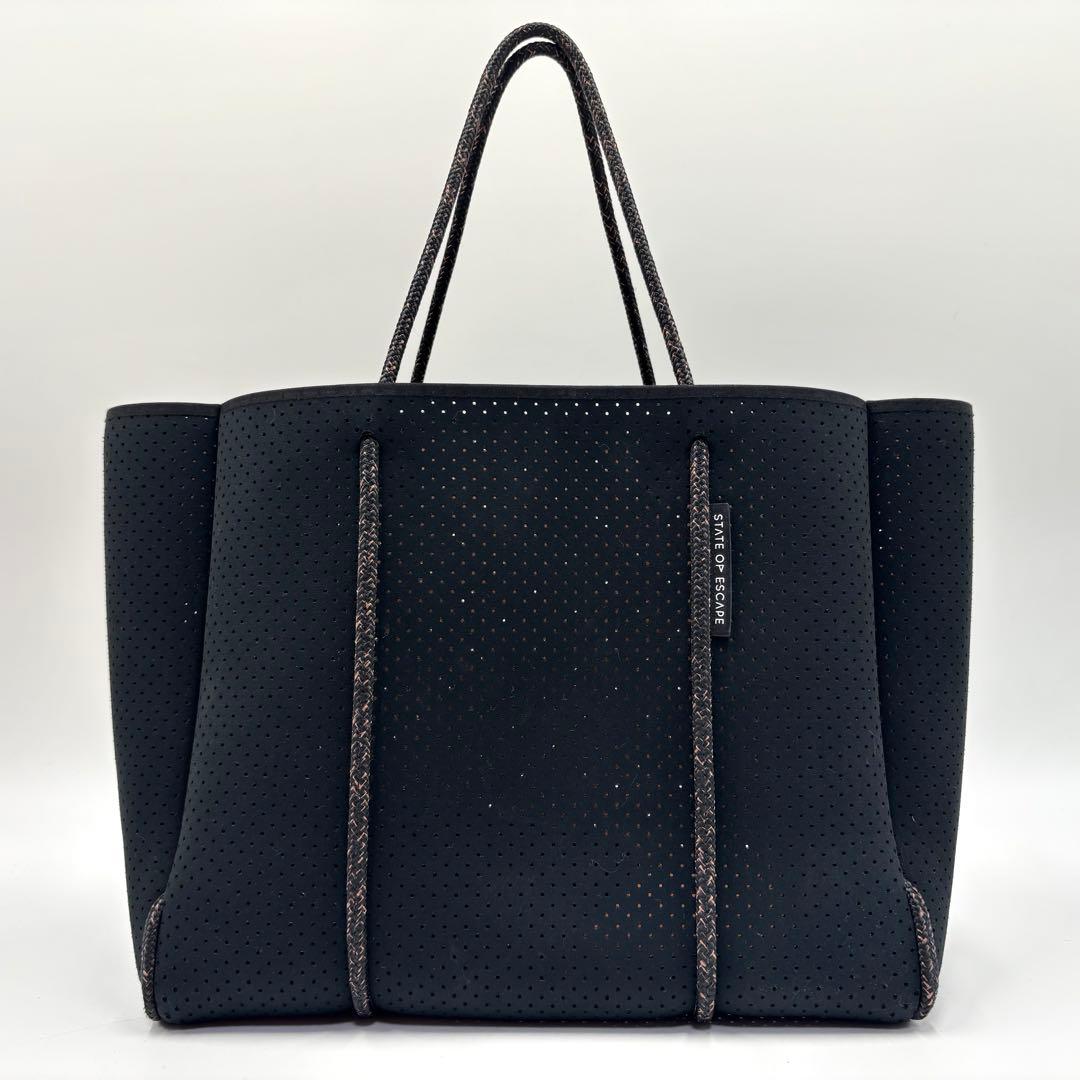 【未使用に近い】 STATE OF ESCAPE トートバッグ ブラック 黒