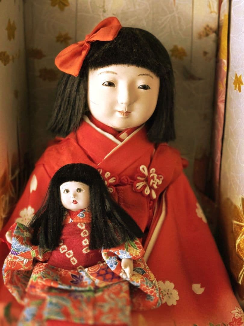 ☆うさぎ✨市松人形(訳あり）『♡華姫♡御前&豆:市松人形セット』✨