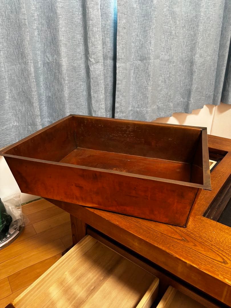 囲炉裏座卓　囲炉裏テーブル　欅材　火鉢　和家具