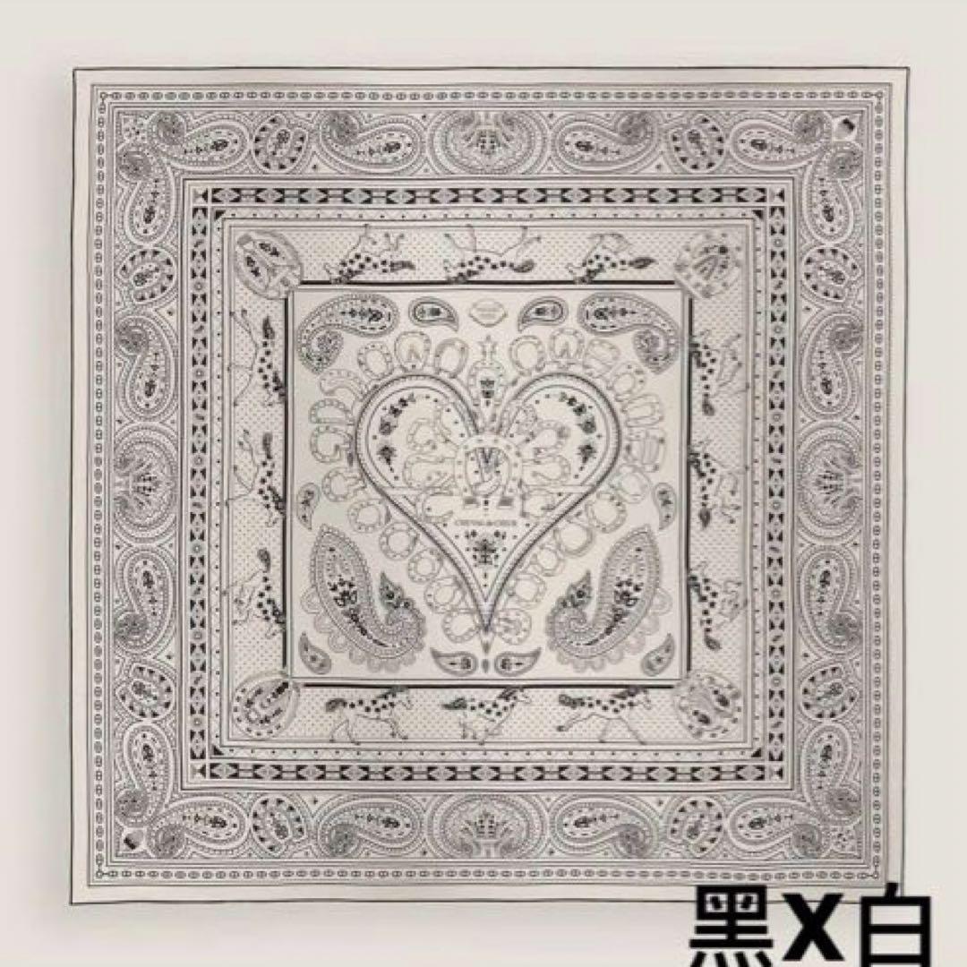 新品未使用 エルメス　カレジェアン　シュヴァル・ドゥ・クール　140 白黒