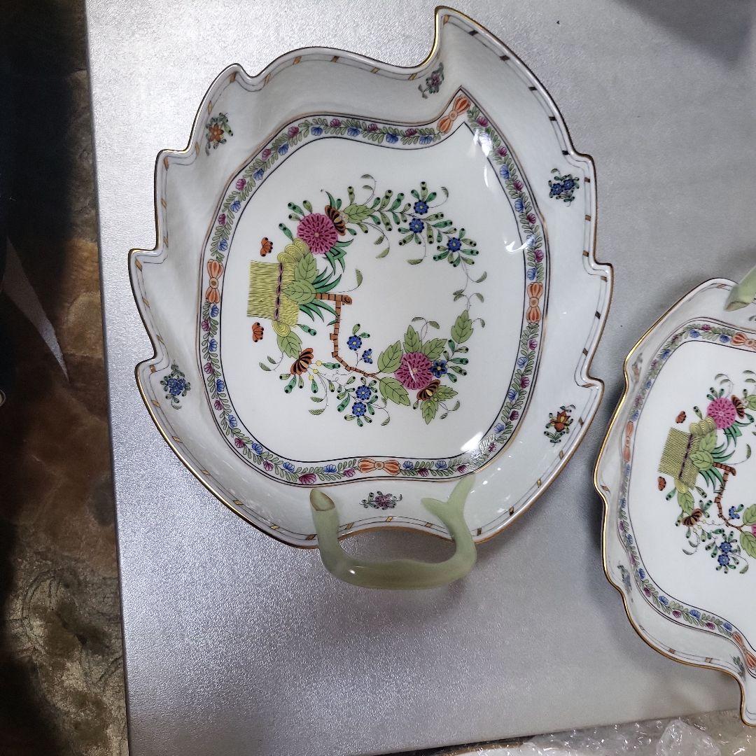 ヘレンド　インドの華リーフディッシュ　2枚セット