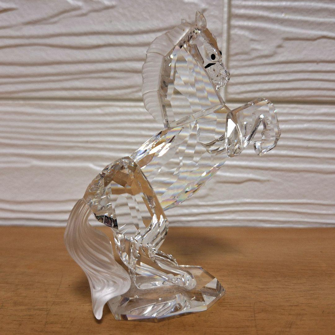 【極美品】スワロフスキー クリスタル 置物 ホース 跳ね馬 箱なし 廃盤品