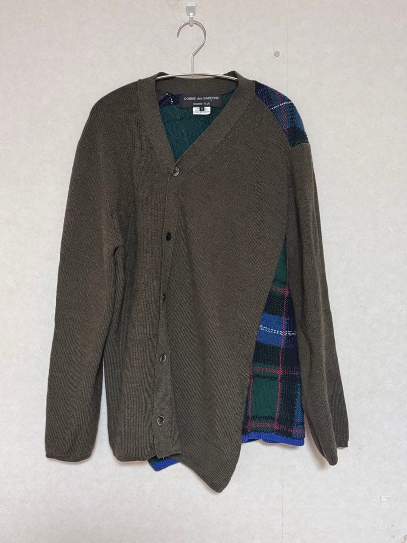 コムデギャルソンオムプリュス 25AWチェックバイアスカーディガン【M】