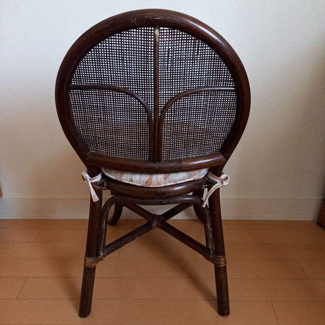 【無料配送(関西周辺)お値下】籐家具　ラタン　ドレッサー　椅子セット