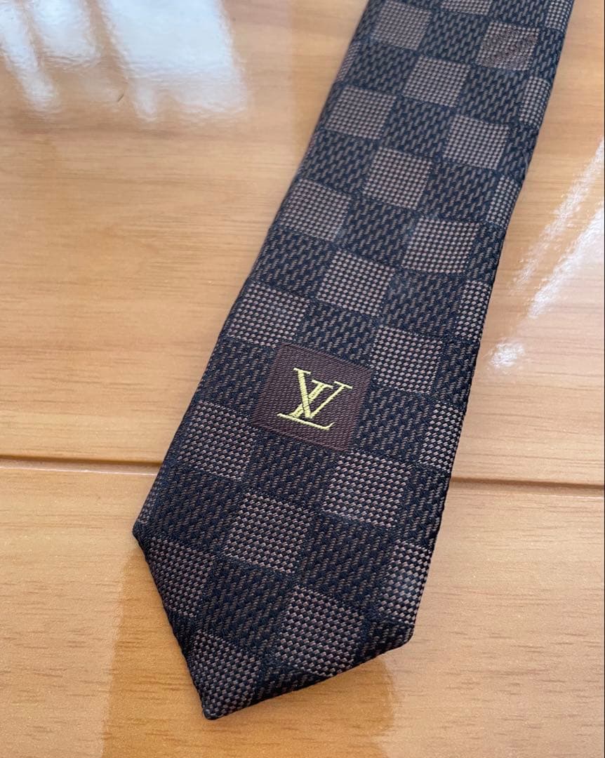 Louis Vuitton ルイヴィトン ダミエ ネクタイ 定番ブラウン